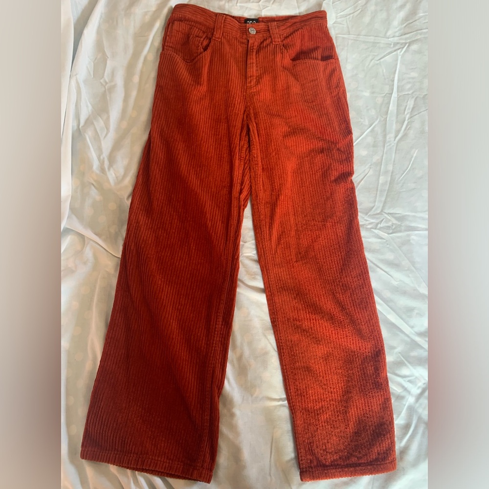 Urban Outfitters Rust Corduroy Straight Leg Pants